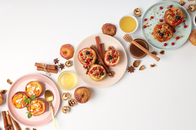 Zestaw kolorowych potraw